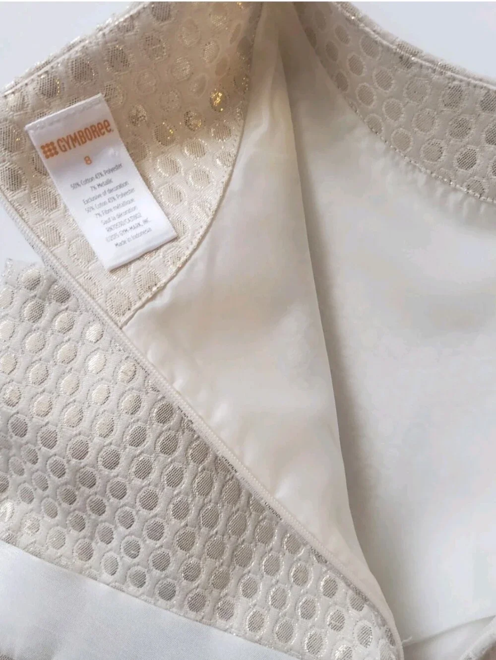 🆕Gymboree Metallic Gold Brocade A-line Formal Party Dress Girl's Sz 8 NWOT